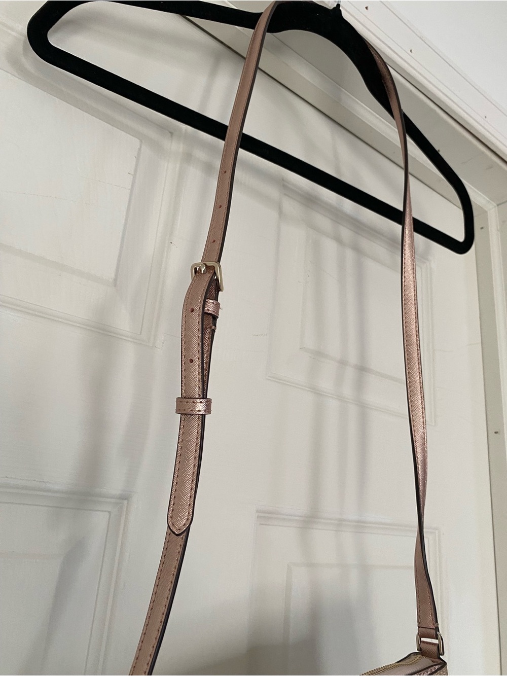 NWOT Kate Spade New York Shimmy Glitter Crossbody Bag Rose Gold/Pink Purse - Picture 4 of 13